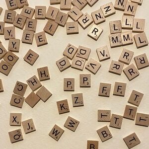 Classic Wooden Scrabble Tiles - Natural Brown